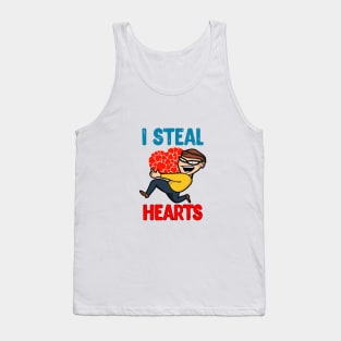 I Steal Hearts Funny Valentines T-Shirt for Boys and Men Tank Top